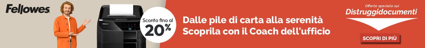 Fellowes Coach: scopri come usare il tuo distruggidocumenti al meglio! Sconti fino al 20%