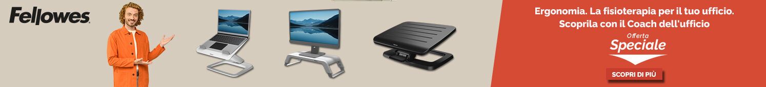 Ergonomia Fellowes scopri la gamma di prodotti che rende il tuo lavoro più confortevole!