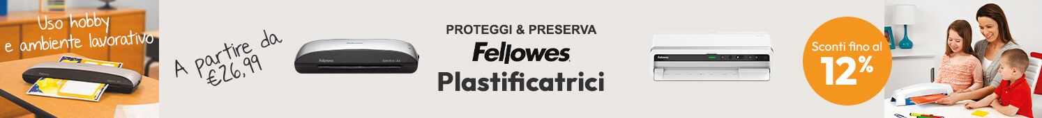 Plastificatrici Fellowes a partire da € 26,99