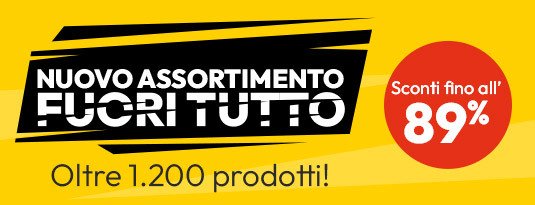 Fuori Tutto Sconti fino all'89%