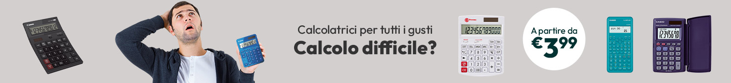 Calcolatrici a partire da € 3,99