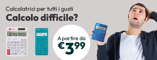 Speciale calcolo: calcolatrici per tutti i gusti a partire da €3,99