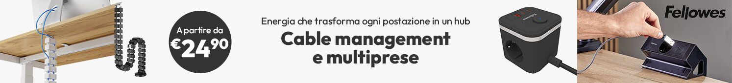 Cavi e multiprese Fellowes a partire da € 24,90