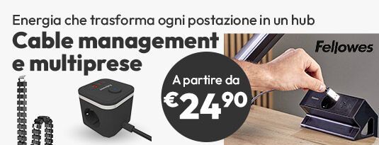 Cavi e multiprese Fellowes a partire da € 24,90