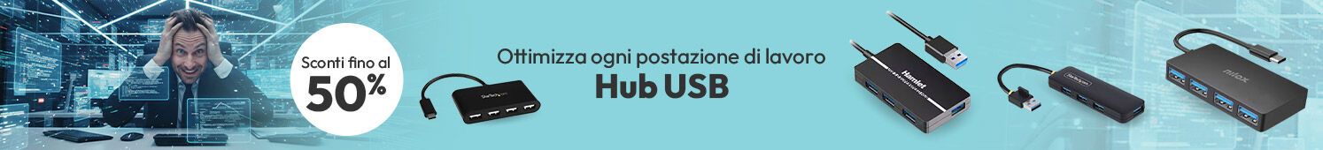 Hub USB per ottimizzare ogni postazione di lavoro con sconti fino al 50%