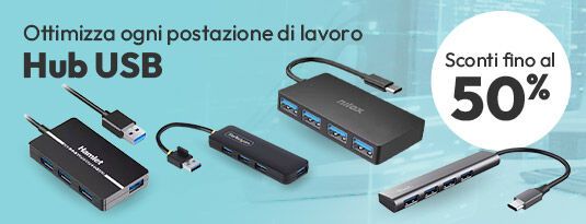 Hub USB per ottimizzare ogni postazione di lavoro con sconti fino al 50%