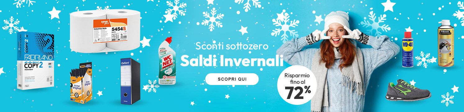 Saldi Invernali con sconti fion al 72%