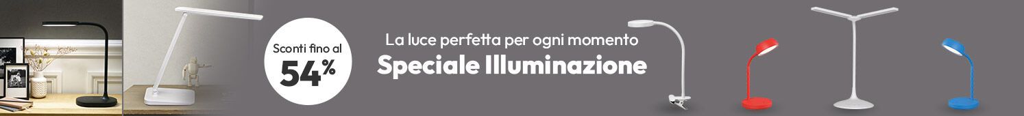 Speciale Illuminazione con sconti fino al 54%