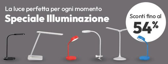 Speciale Illuminazione con sconti fino al 54%