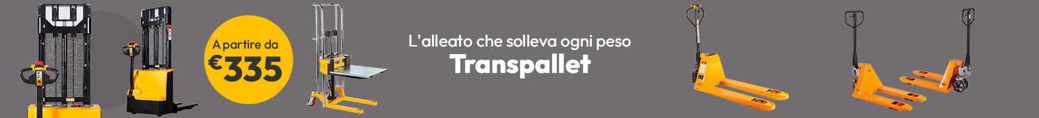Transpallet a partire da soli € 335