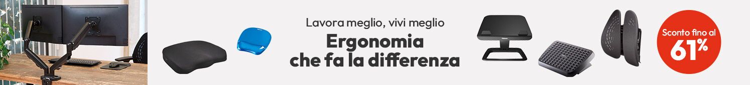 Ergonomia che fa la differenza: sconto fino al 61%