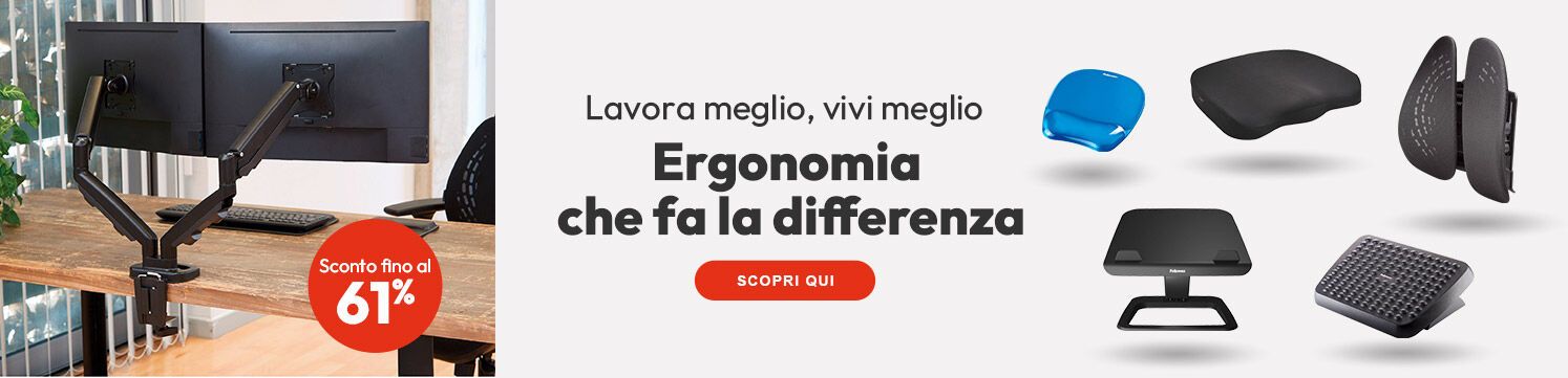 Ergonomia che fa la differenza: sconto fino al 61%