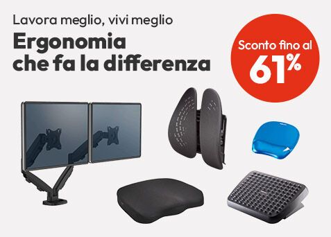 Ergonomia che fa la differenza: sconto fino al 61%