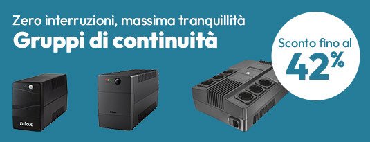 Gruppi di continuità: zero interruzioni, massima tranquillità con sconti fino al 42%