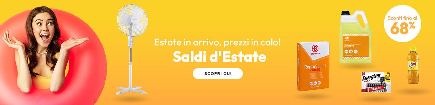 Saldi d'Estate con sconti fino al 68%