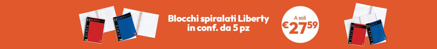 Blocchi spiralati Liberty a soli €27,59