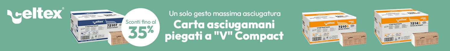 Carta asciugamani piegata a "V" compatta Celtex sconti fino al 35%