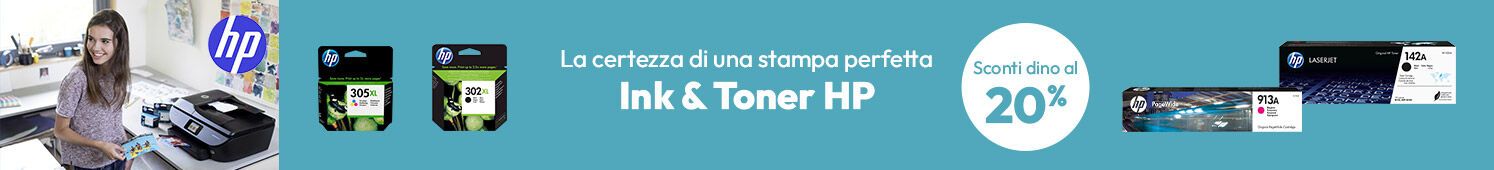 HP Ink e Toner sconti fino al 20%