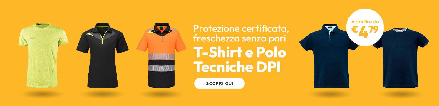 T-Shirt e Polo Tecniche DPI a partire da € 4,79