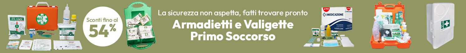 Armadiette e valigette primo soccorso sconti fino al 54%