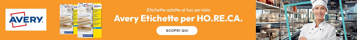 Avery etichette per HO.RE.CA - Sconto fino al 22%