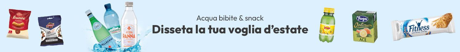 Acqua bibite & snack, disseta la tua voglia d'estate!