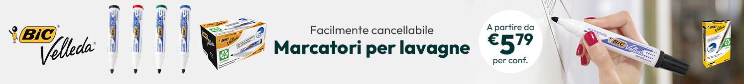 Marcatori per lavagne Bic Velleda a partire da € 5,79 per conf.