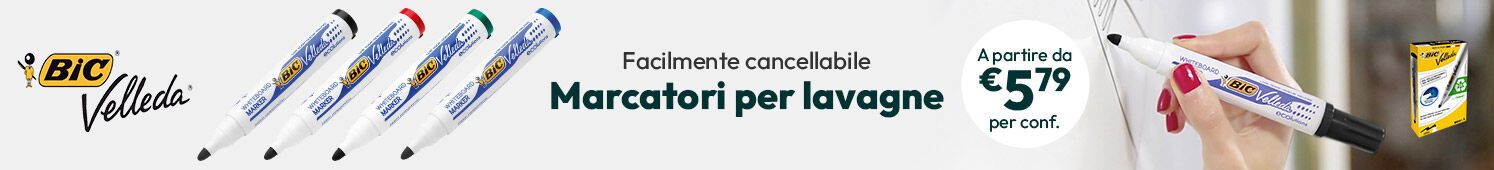 Marcatori per lavagne Bic Velleda a partire da € 5,79 per conf.