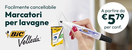 Marcatori per lavagne Bic Velleda a partire da € 5,79 per conf.