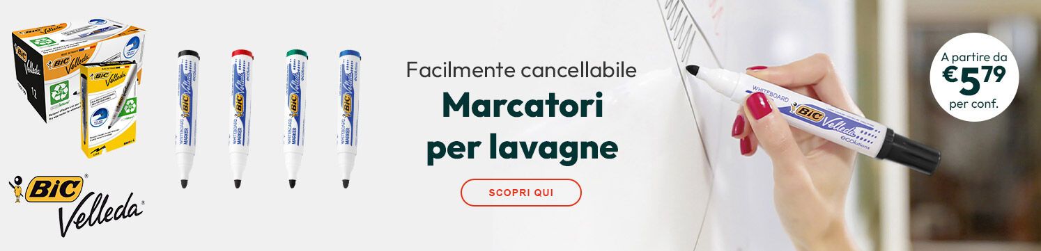 Marcatori per lavagne Bic Cristal Velleda a partire da € 5,79 per conf.