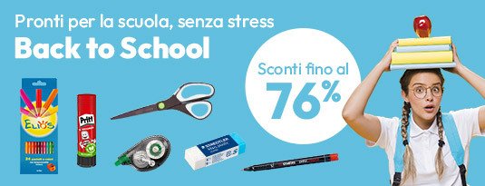 Back to School con sconti fino al 76%