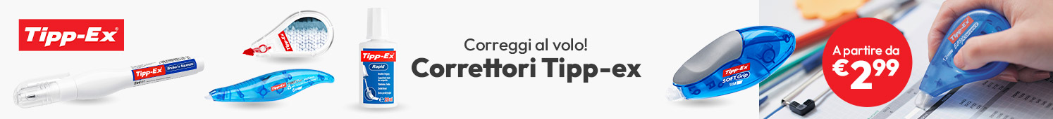Correttori Tipp-ex e correggi al volo: a partire da soli €2,99