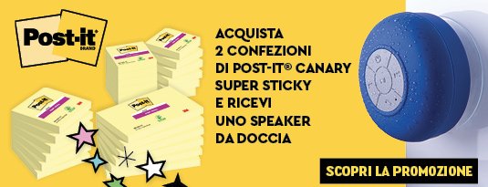Acquista 2 confezioni di Super Sticky e ricevi uno speaker da doccia!