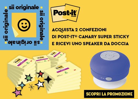 Acquista 2 confezioni di Super Sticky e ricevi uno speaker da doccia!