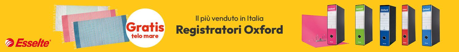 Con l'acquisto di registratori Oxford GRATIS un telo mare!