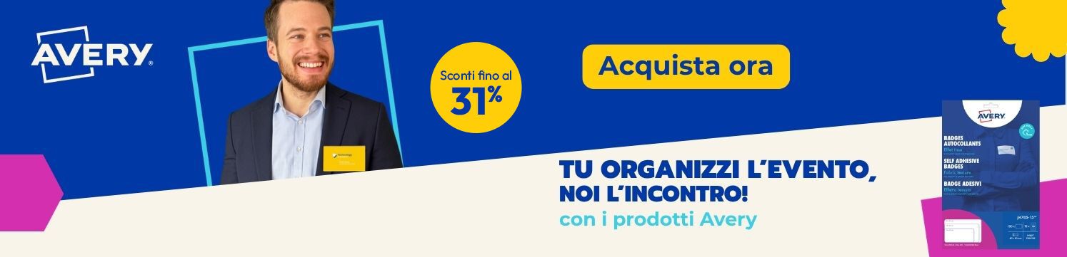 Etichette per eventi Avery sconti fino al 31%