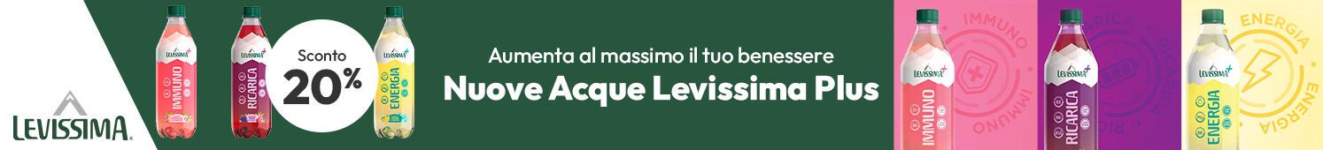 Nuove acque Levissima Plus sconto 20%
