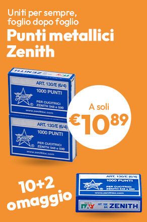 Punti metallici Zenith 130/E 10+2 in omaggio