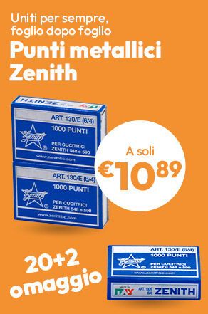 Punti metallici Zenith 130/E 20+2 in omaggio