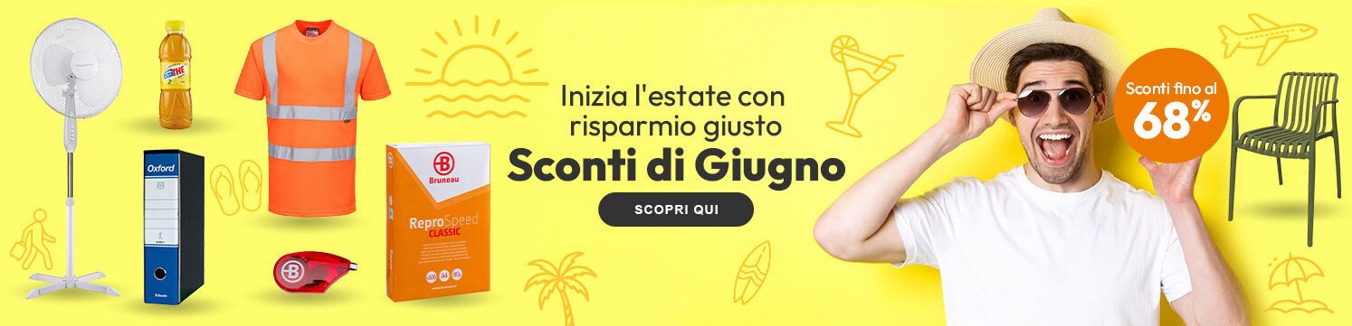 Sconti di Giugno: risparmio fino al 68%