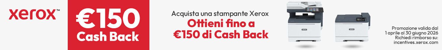 Fino a €150 di cashback su una stampante Xerox