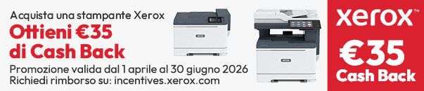 Cash Back Xerox €35 sull'acquisto di una stampante
