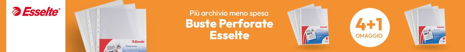 Buste perforate Esselte 4 +1 omaggio