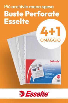 Buste perforate Esselte 4+1 omaggio