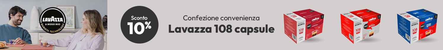Lavazza a modo mio 108 capsule sconto 10%
