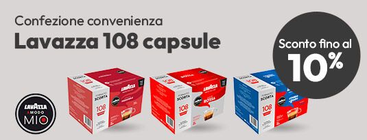 Lavazza a modo mio 108 capsule sconto fino al 10%