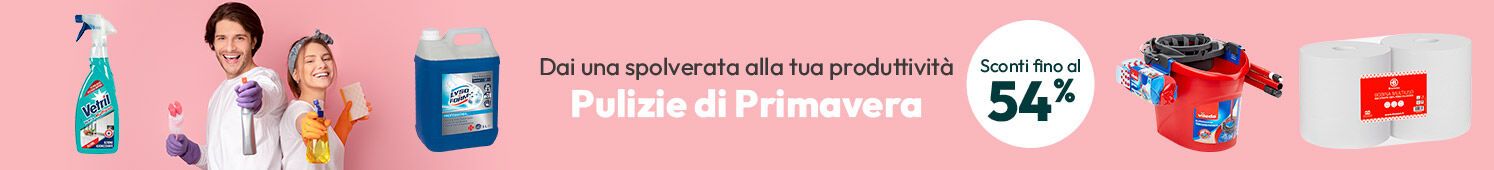 Pulizie di primavera sconti fino al 54%