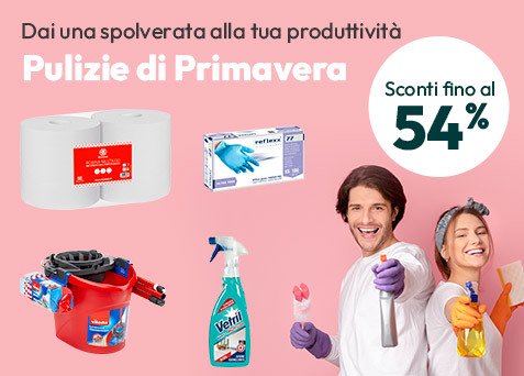 Pulizie di primavera sconti fino al 54%
