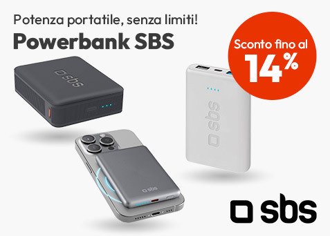 SBS Powerbank sconto fino al 14%