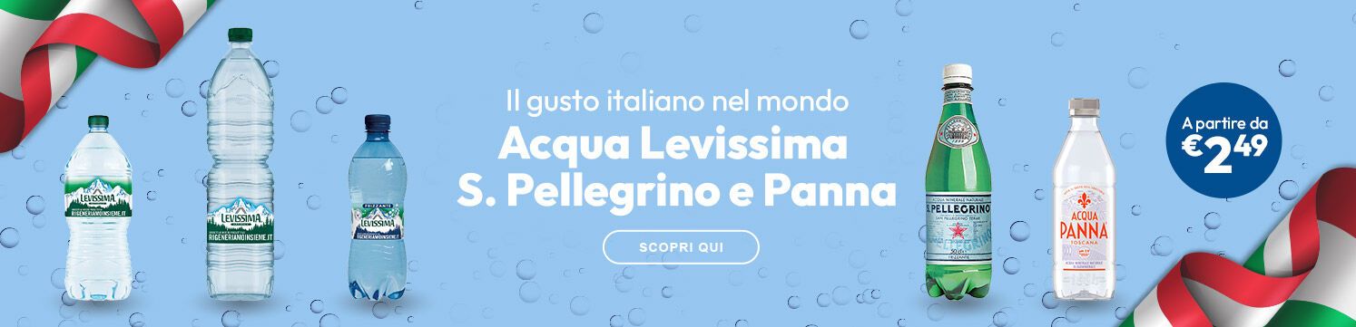 Acqua minerale Levissima S Pellegrino e Panna a partire da €2,49 per conf.